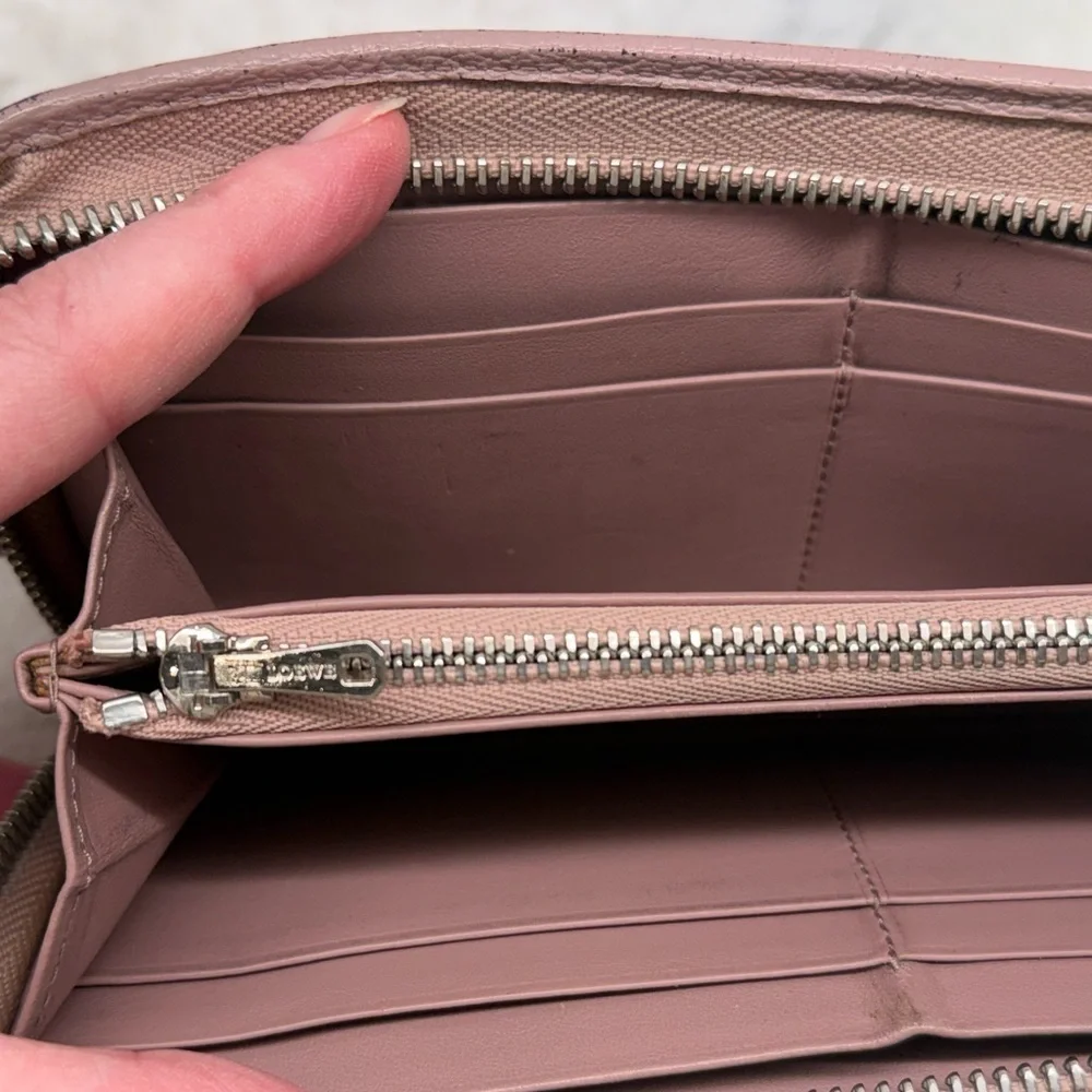 LOEWE Anagram Calfskin Maueve Long Zip-Around Wallet